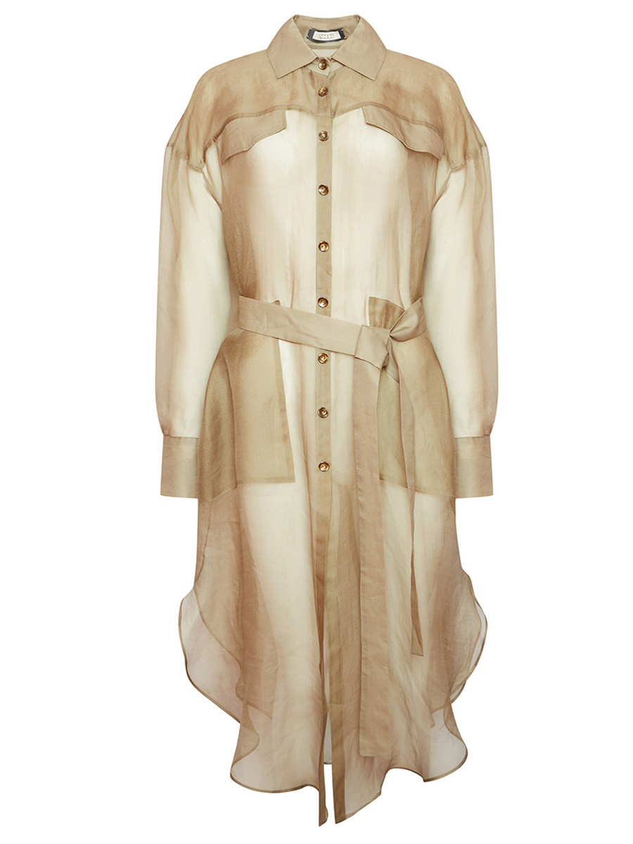 Пыльник из шелка и льна