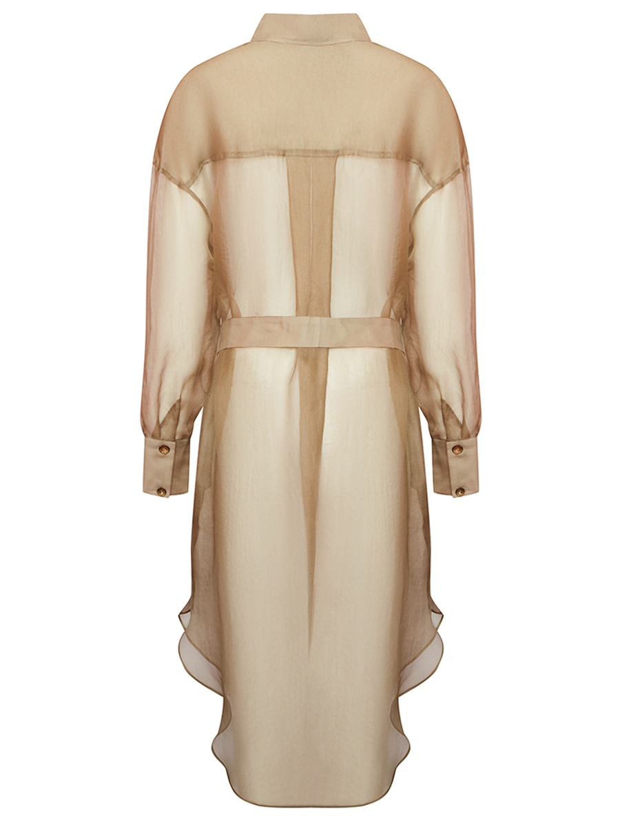 Пыльник из шелка и льна