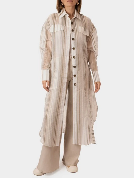 Пыльник из шелка и хлопка LECODE