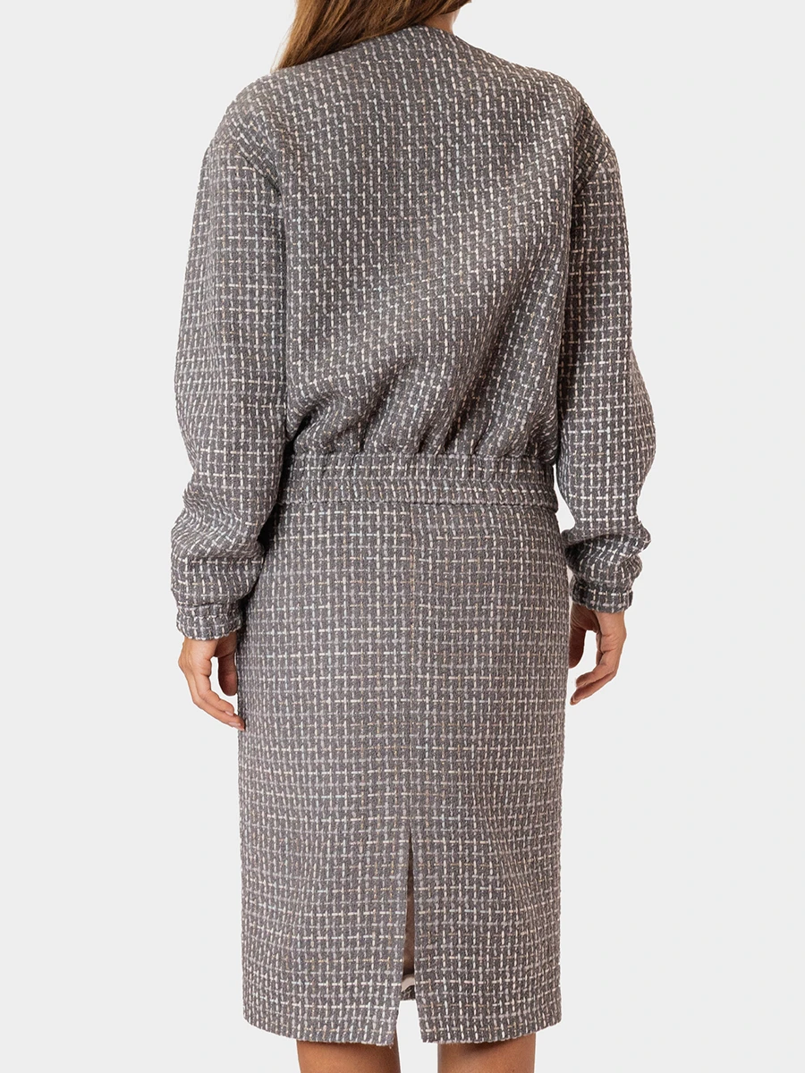 Бомбер твидовый