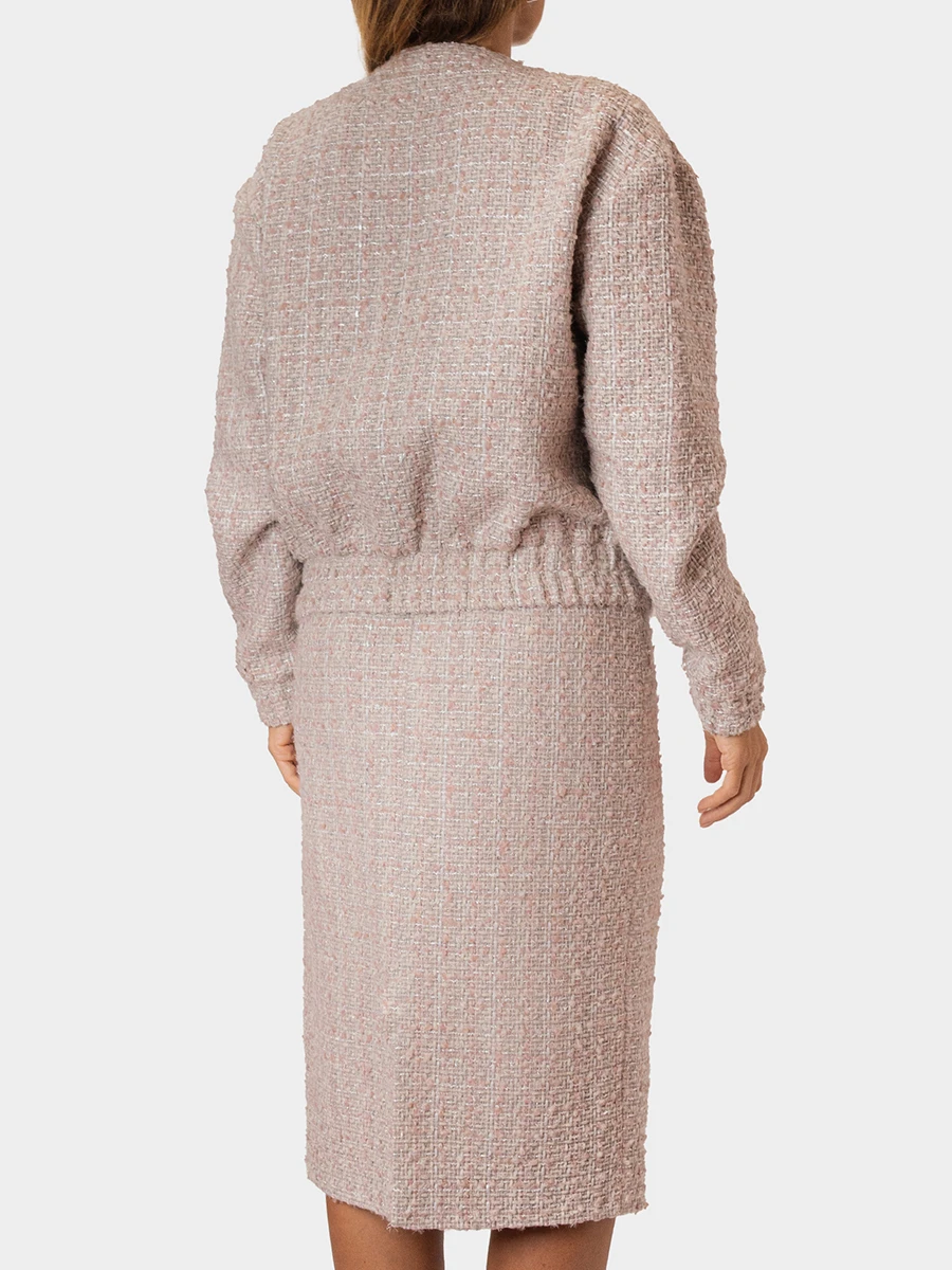 Бомбер твидовый