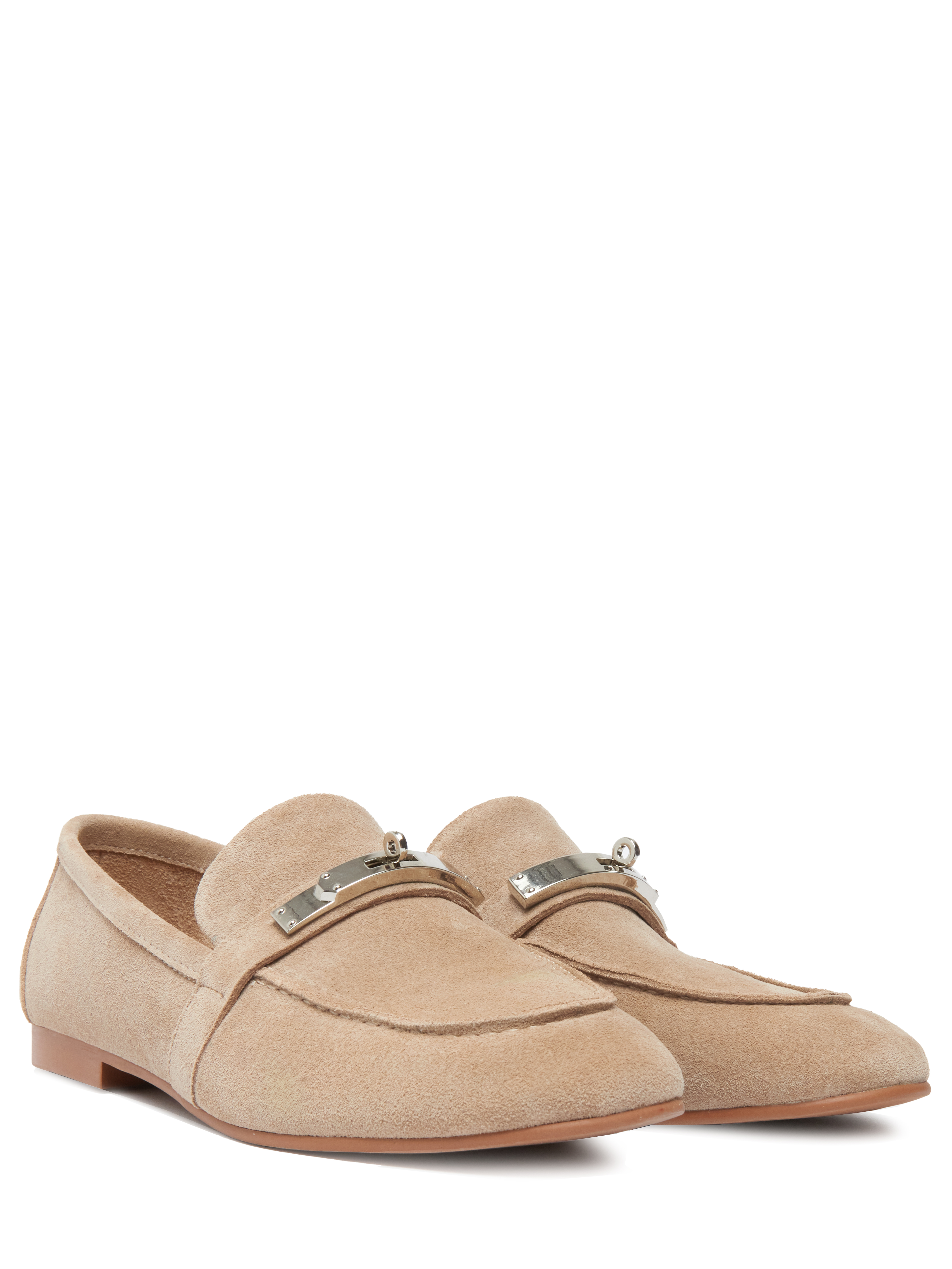 Лоферы замшевые