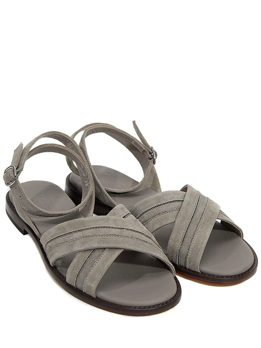 Сандалии замшевые