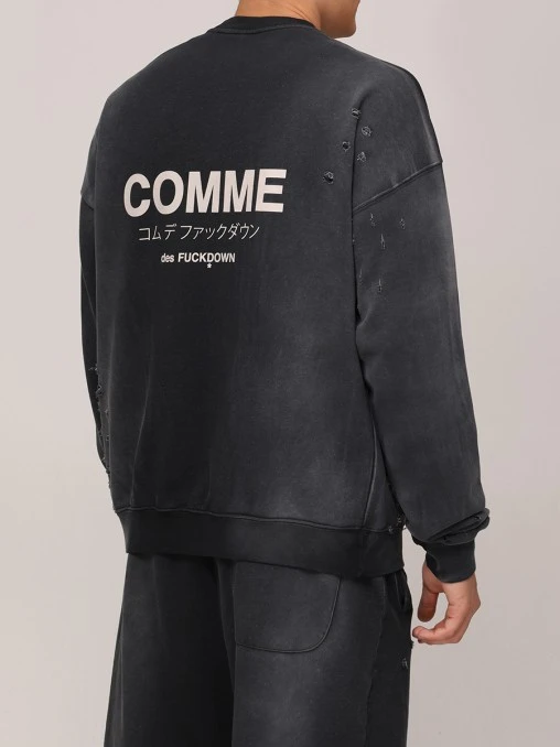 Толстовка хлопковая COMME DES FUCKDOWN