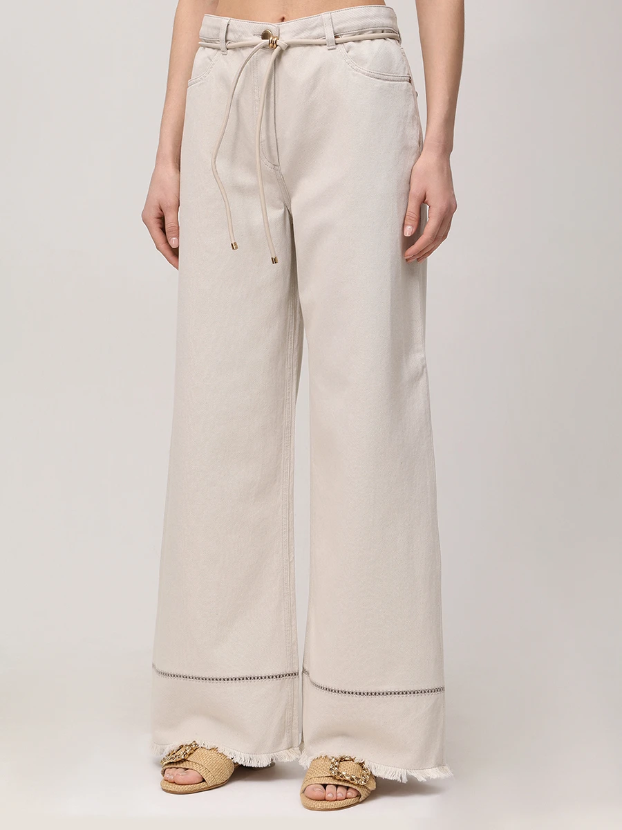 Джинсы из хлопка и льна