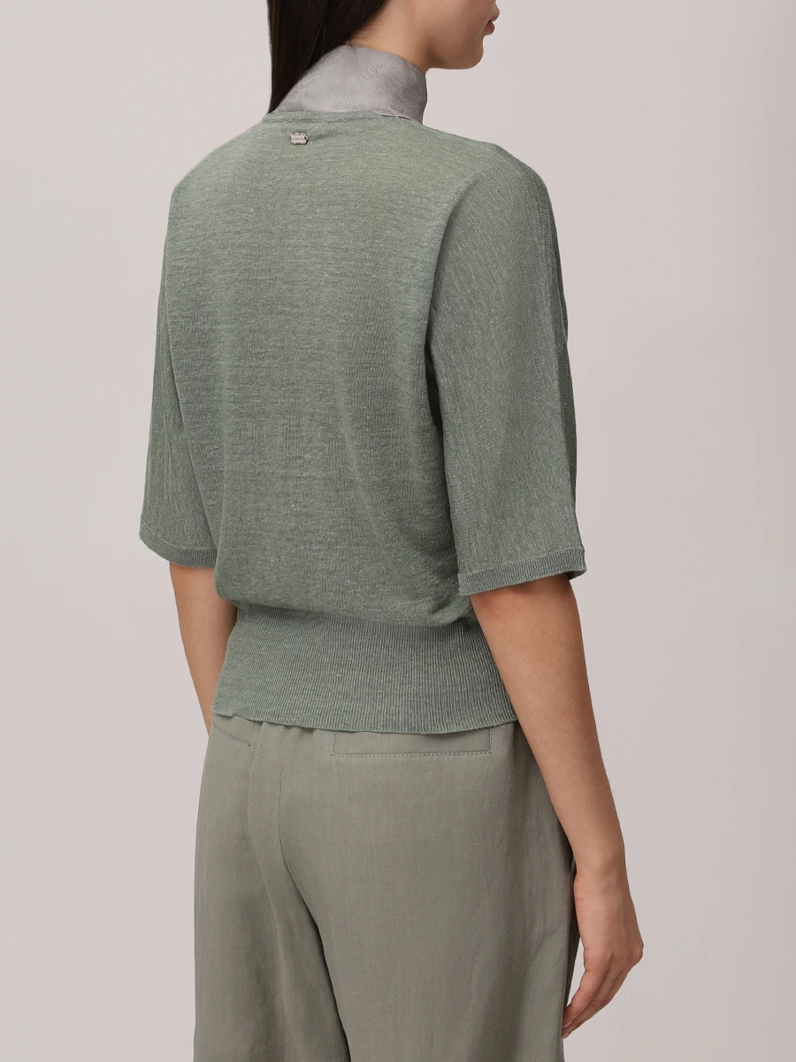 Джемпер из шелка и льна