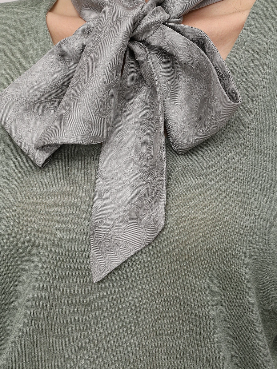 Джемпер из шелка и льна