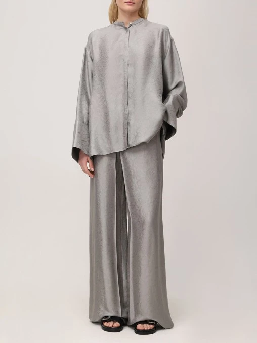 Рубашка из вискозы и шелка AGNONA