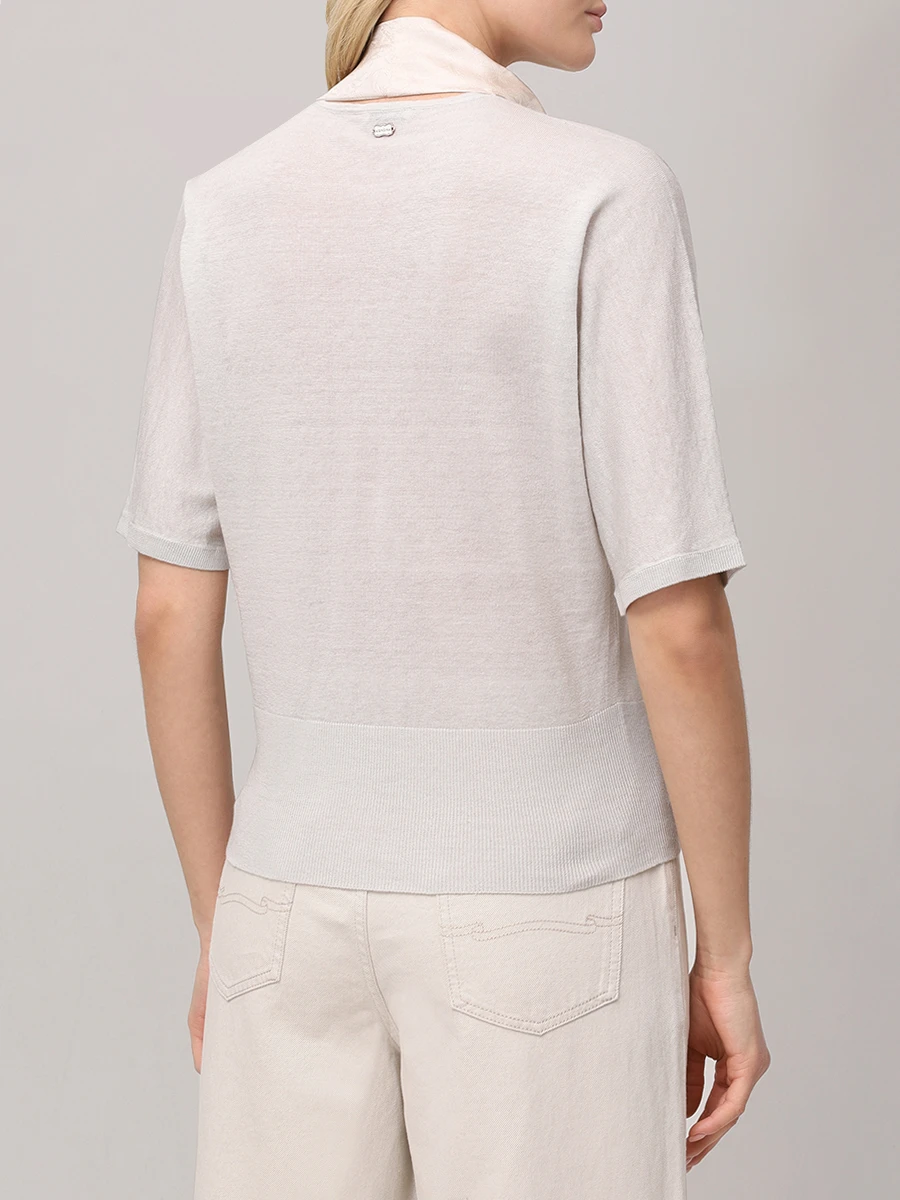 Джемпер из шелка и льна