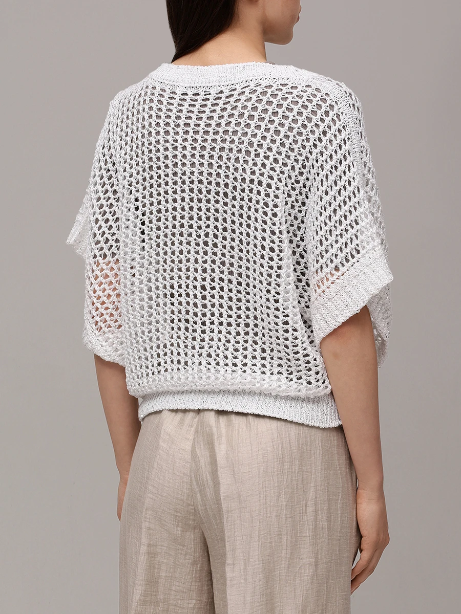 Джемпер из хлопка и льна