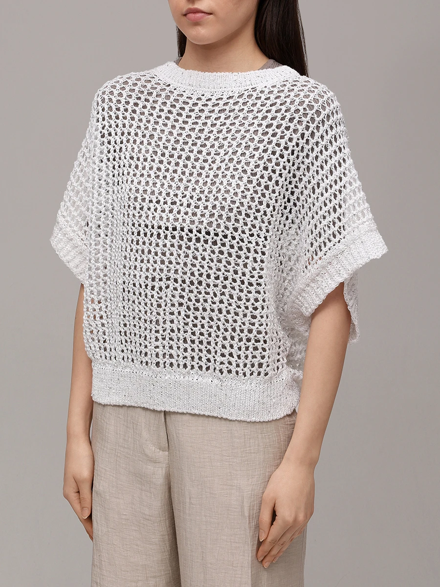 Джемпер из хлопка и льна