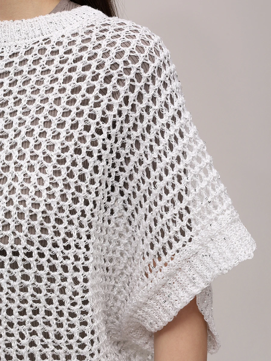 Джемпер из хлопка и льна