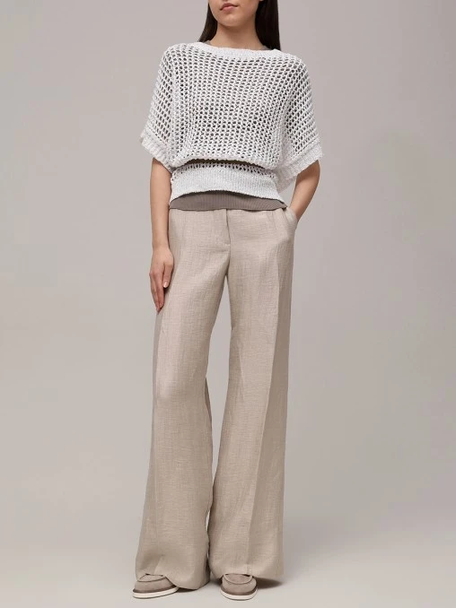 Джемпер из хлопка и льна TONET