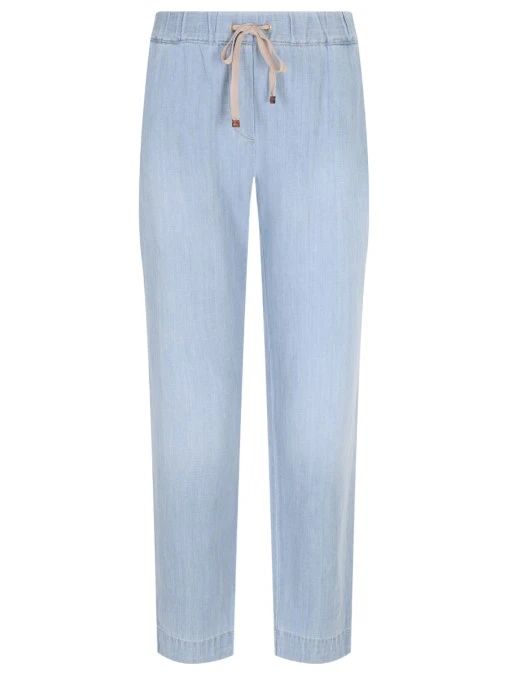 Брюки из хлопка и льна LORENA ANTONIAZZI