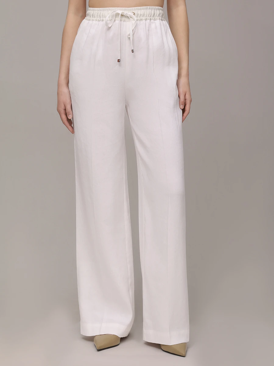 Брюки изо льна и вискозы