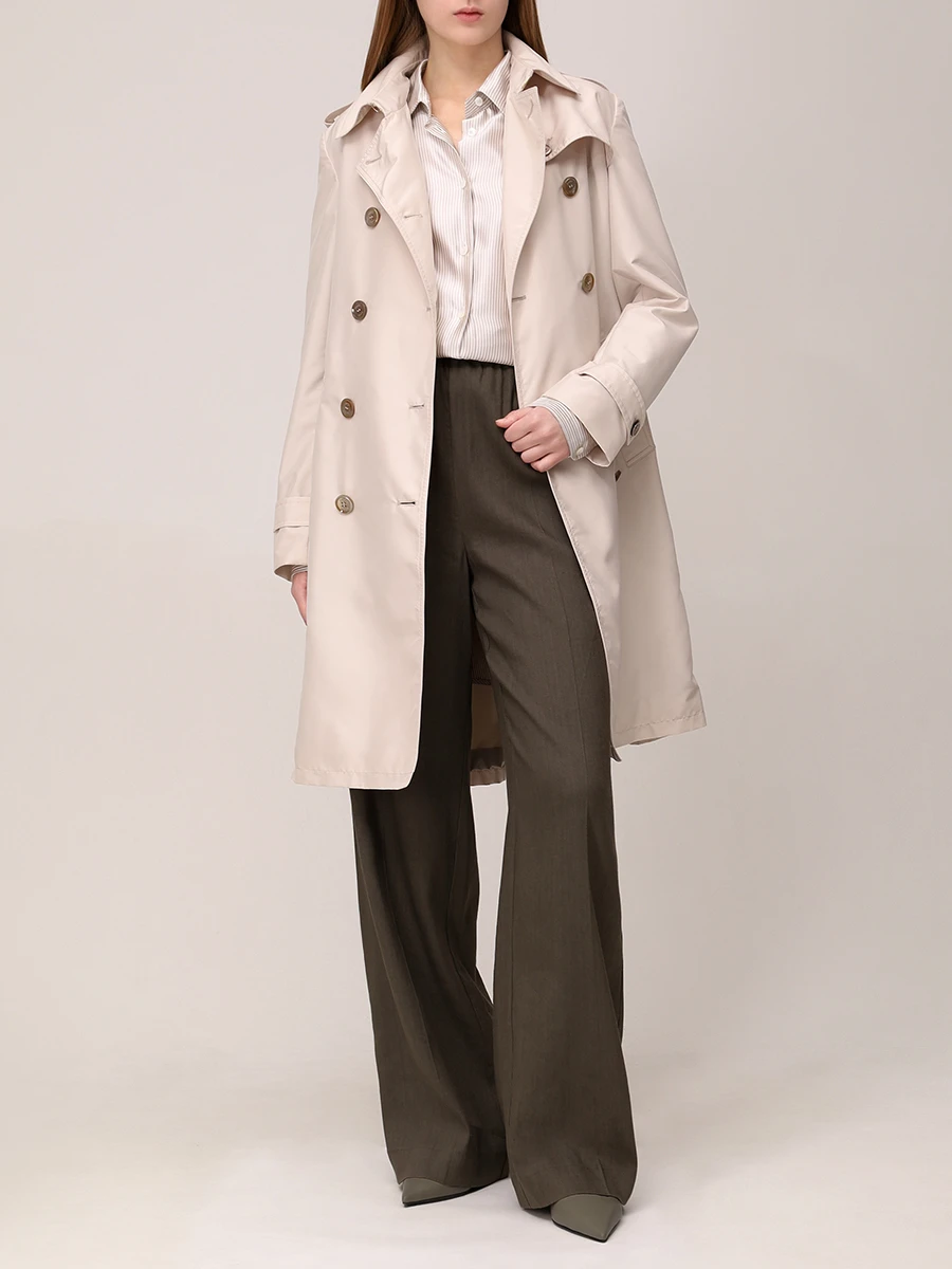 Брюки изо льна и вискозы