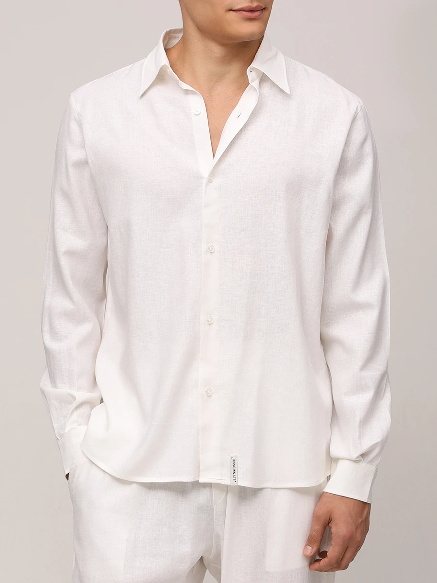 Рубашка из вискозы и льна