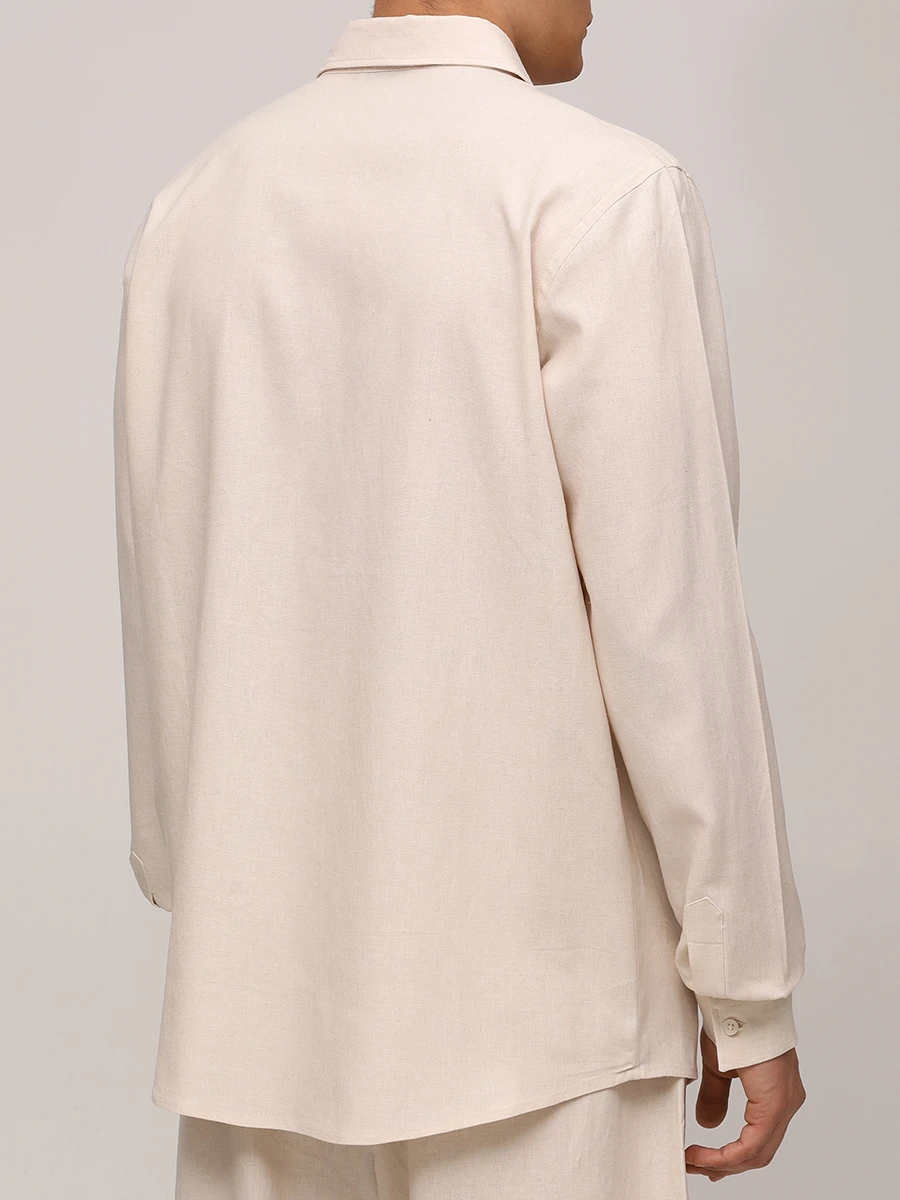 Рубашка из вискозы и льна