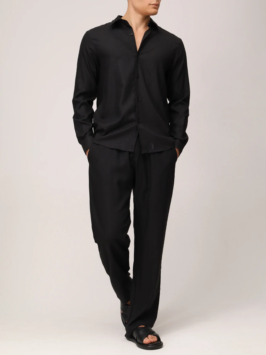 Рубашка из вискозы и льна