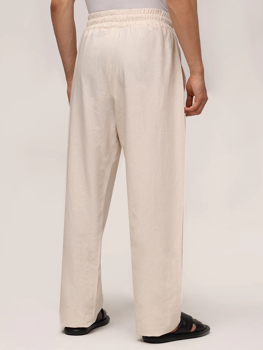 Брюки изо льна и вискозы