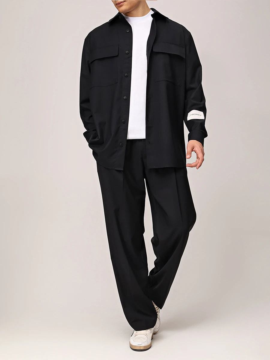 Брюки однотонные