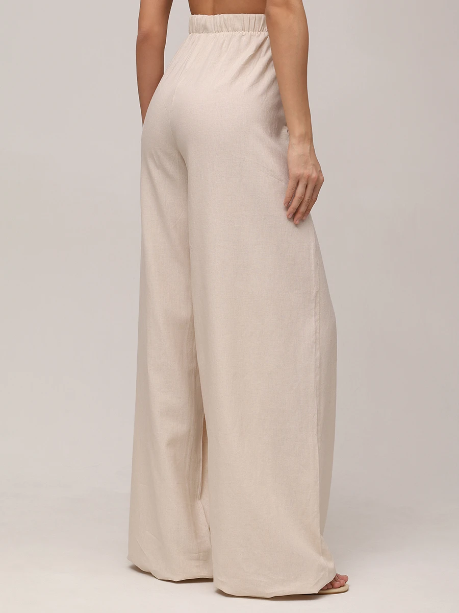 Брюки из вискозы и льна