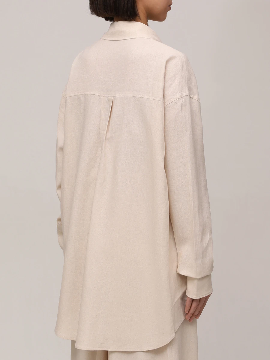 Рубашка из вискозы и льна