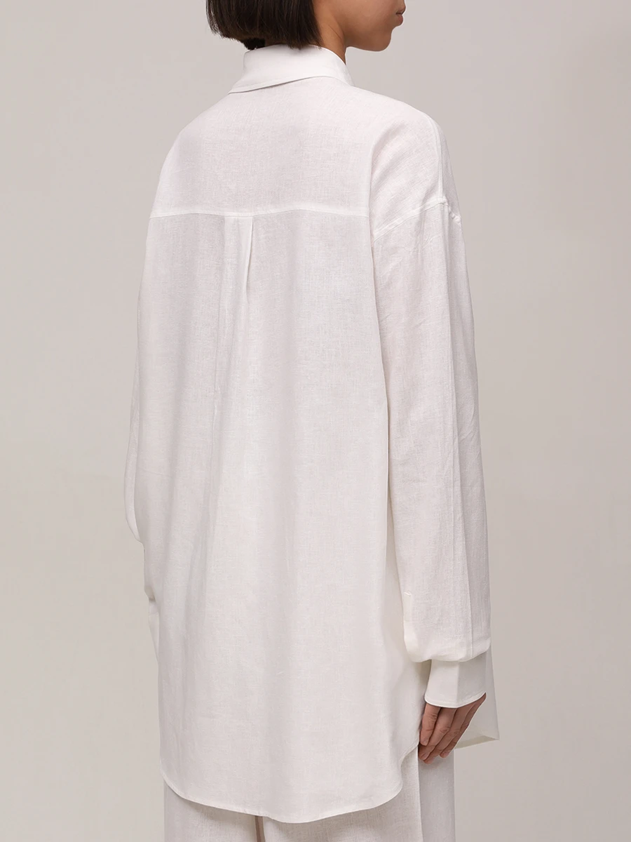 Рубашка из вискозы и льна