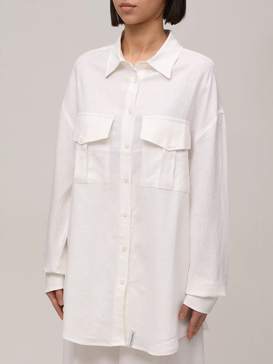 Рубашка из вискозы и льна