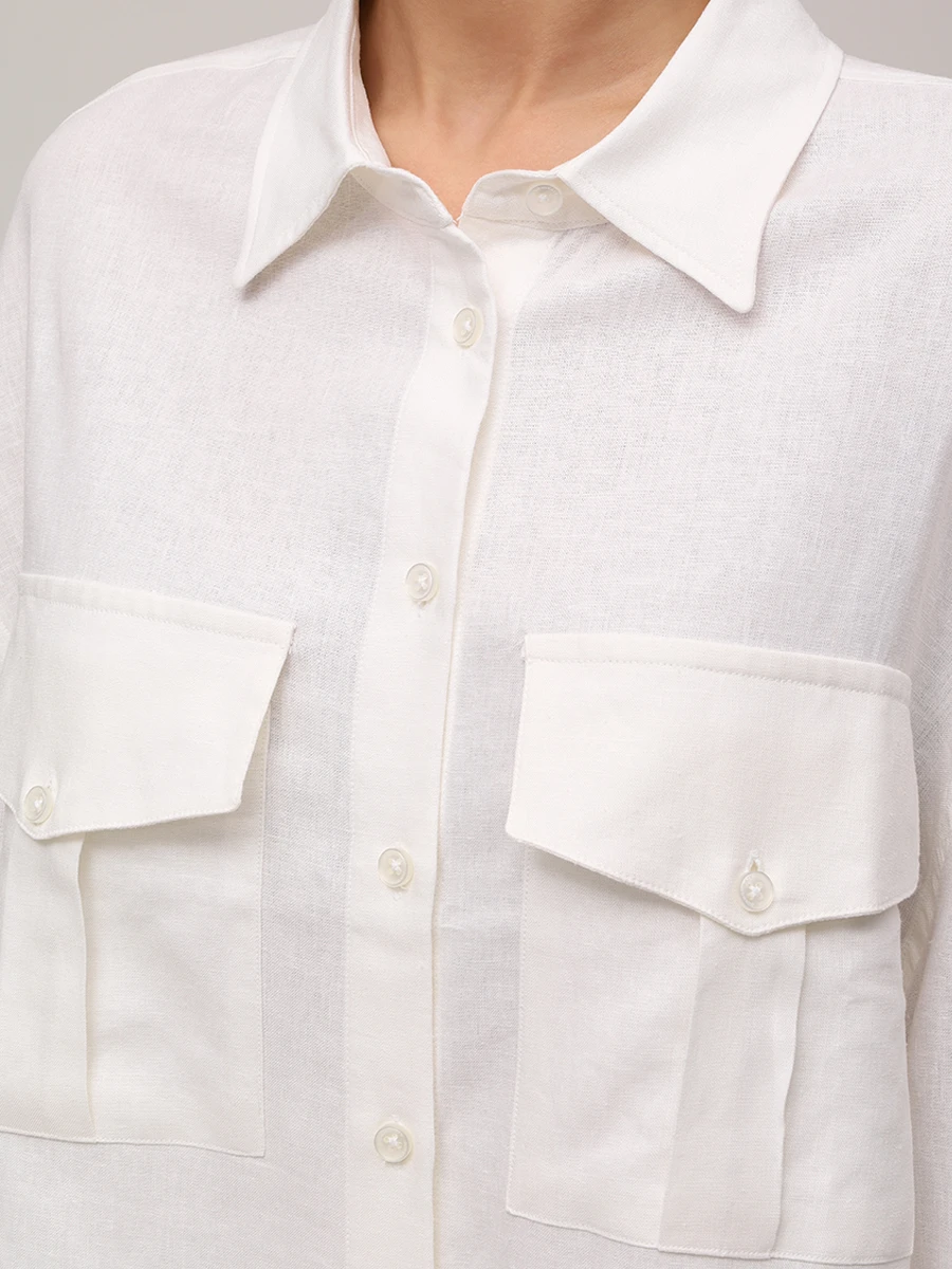 Рубашка из вискозы и льна