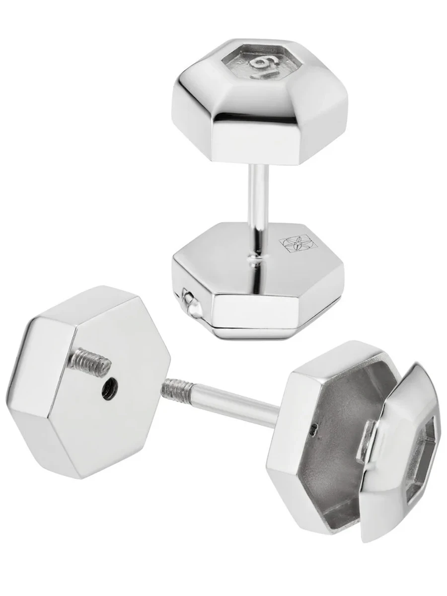 Запонки Dumbells Cufflinks серебряные