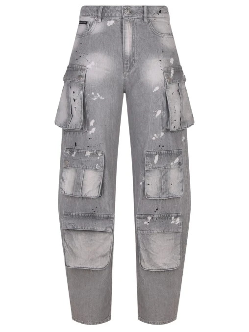 Джинсы-карго хлопковые PHILIPP PLEIN