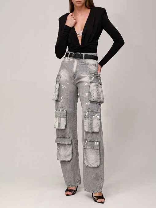 Джинсы-карго хлопковые PHILIPP PLEIN