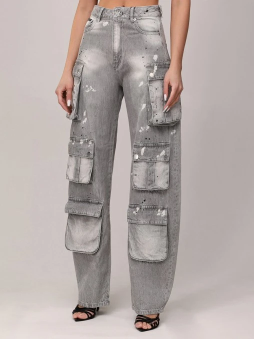 Джинсы-карго хлопковые PHILIPP PLEIN