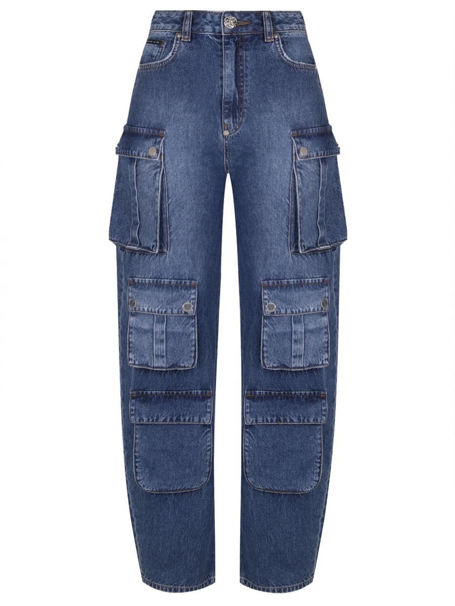 Джинсы-карго хлопковые