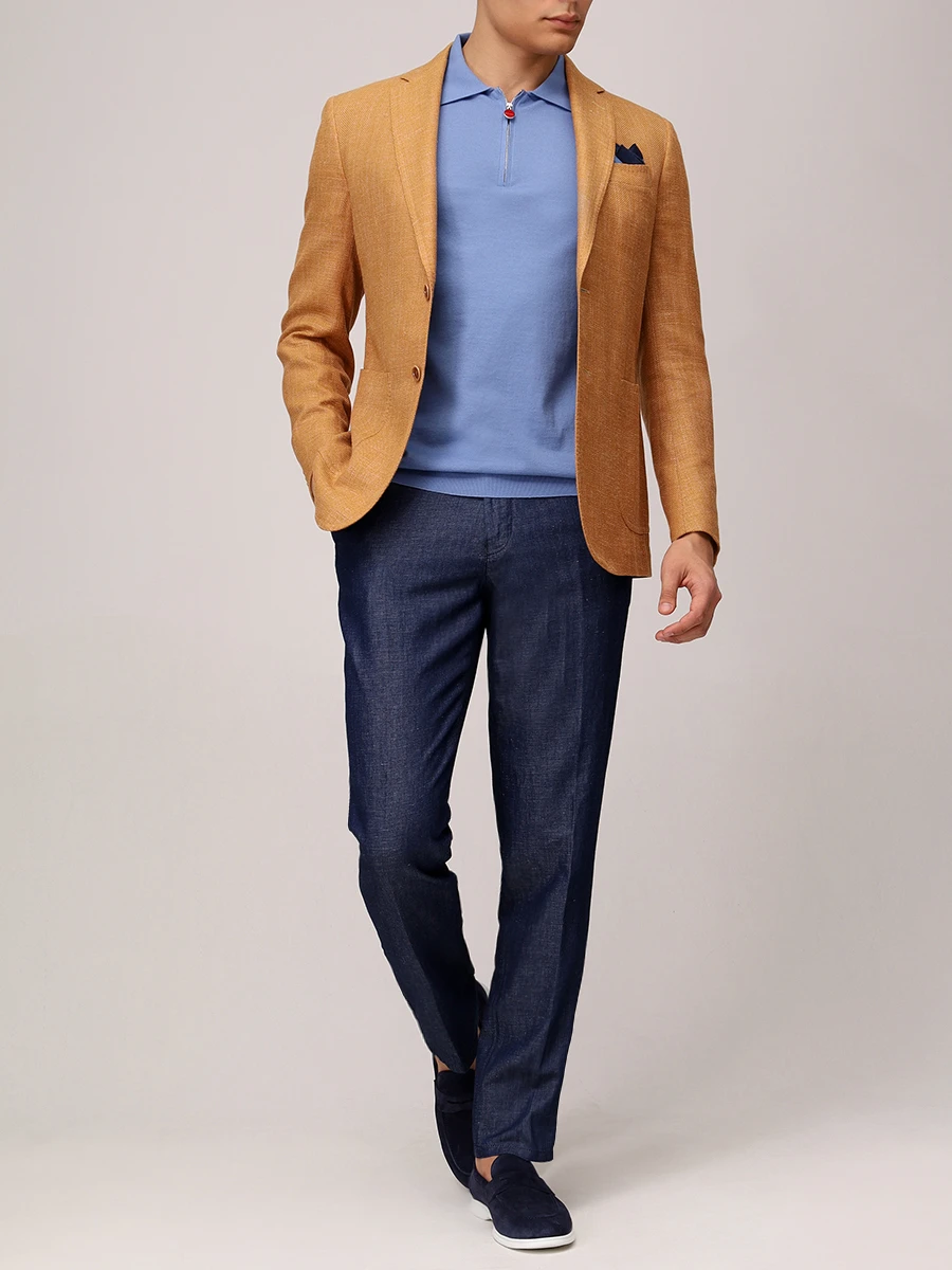 Брюки из хлопка и льна