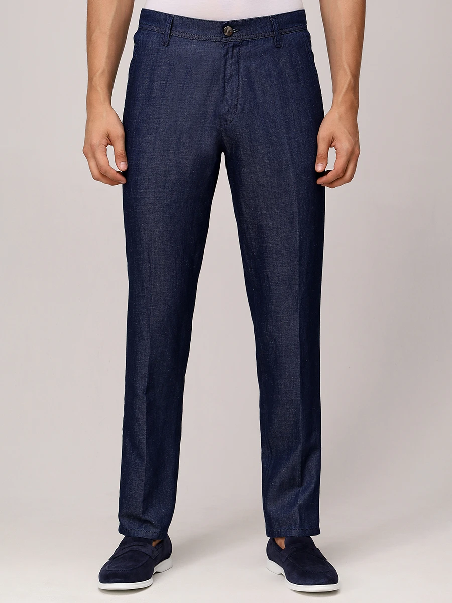 Брюки из хлопка и льна