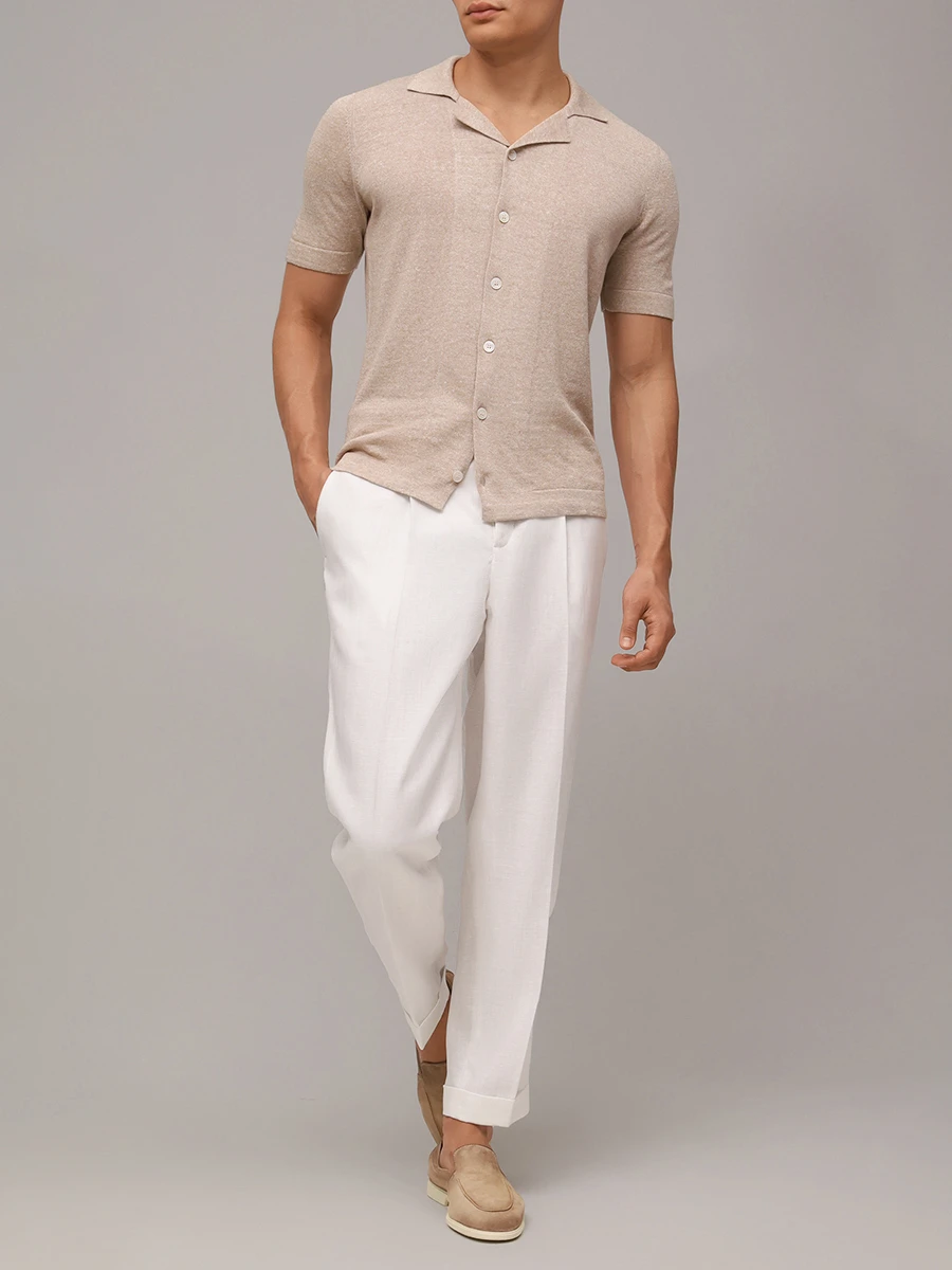 Рубашка из хлопка и льна