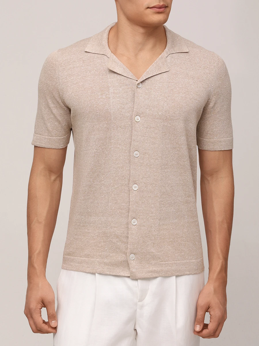 Рубашка из хлопка и льна