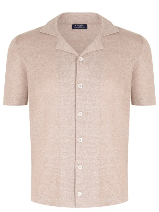 Рубашка из хлопка и льна BARBA