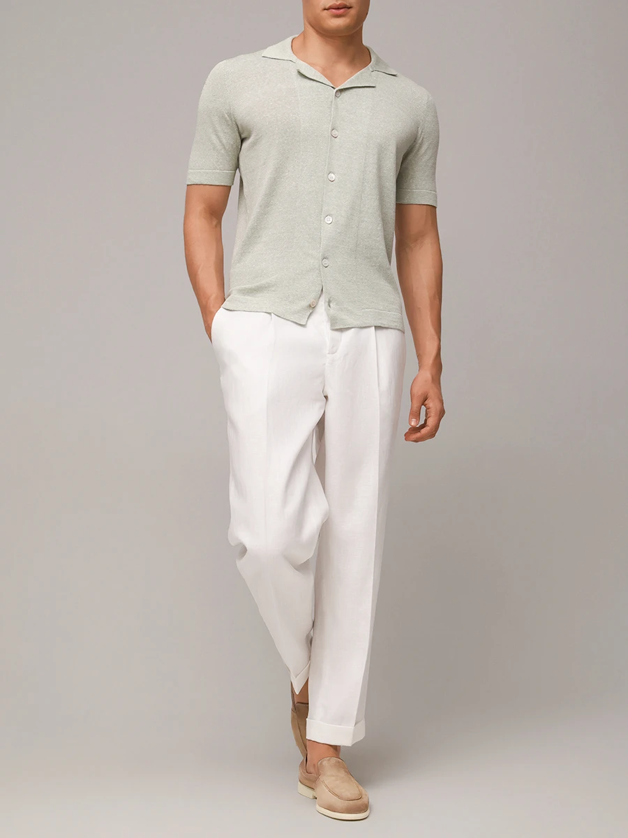 Рубашка из хлопка и льна