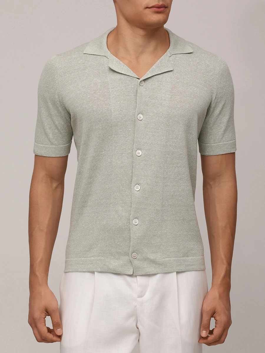 Рубашка из хлопка и льна