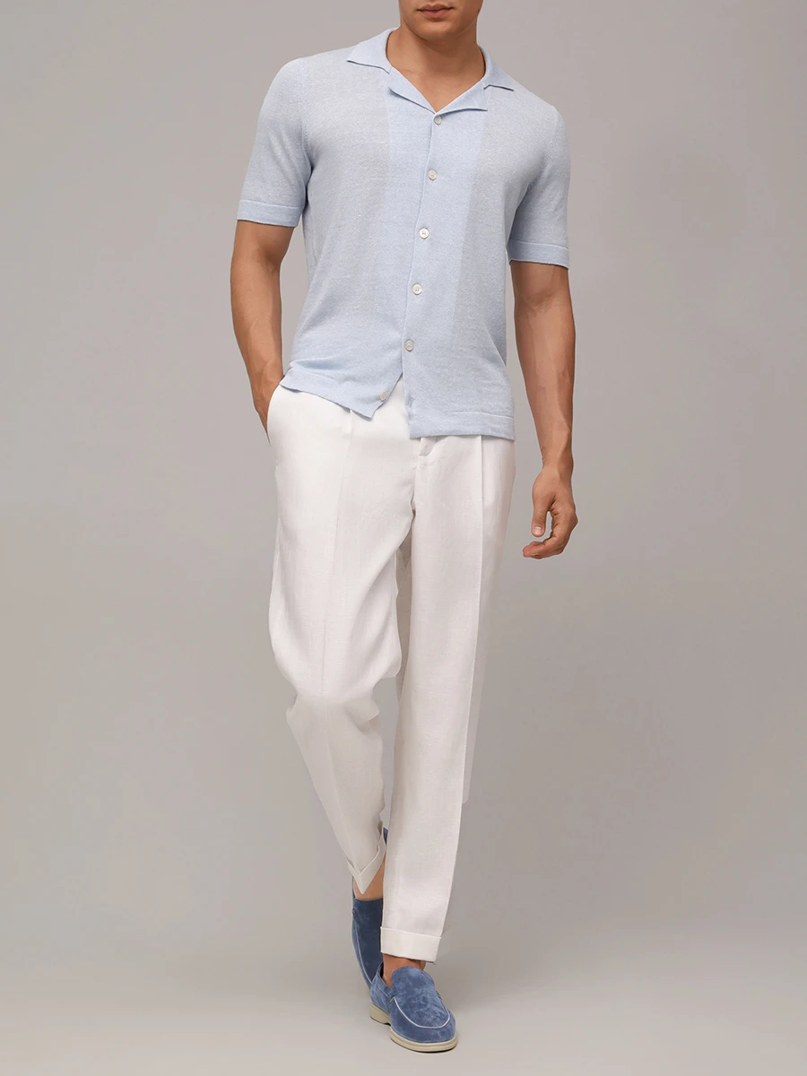 Рубашка из хлопка и льна