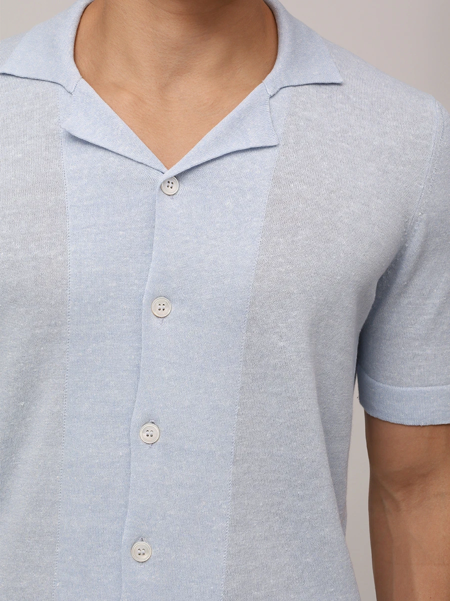 Рубашка из хлопка и льна