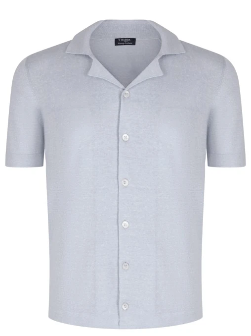 Рубашка из хлопка и льна BARBA