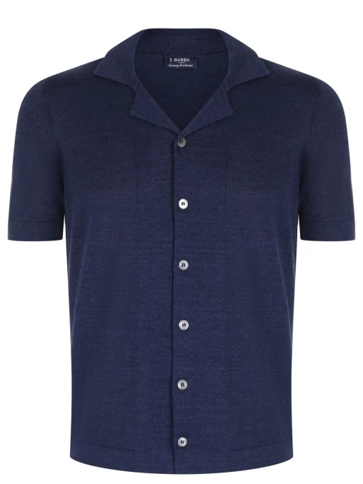 Рубашка из хлопка и льна BARBA