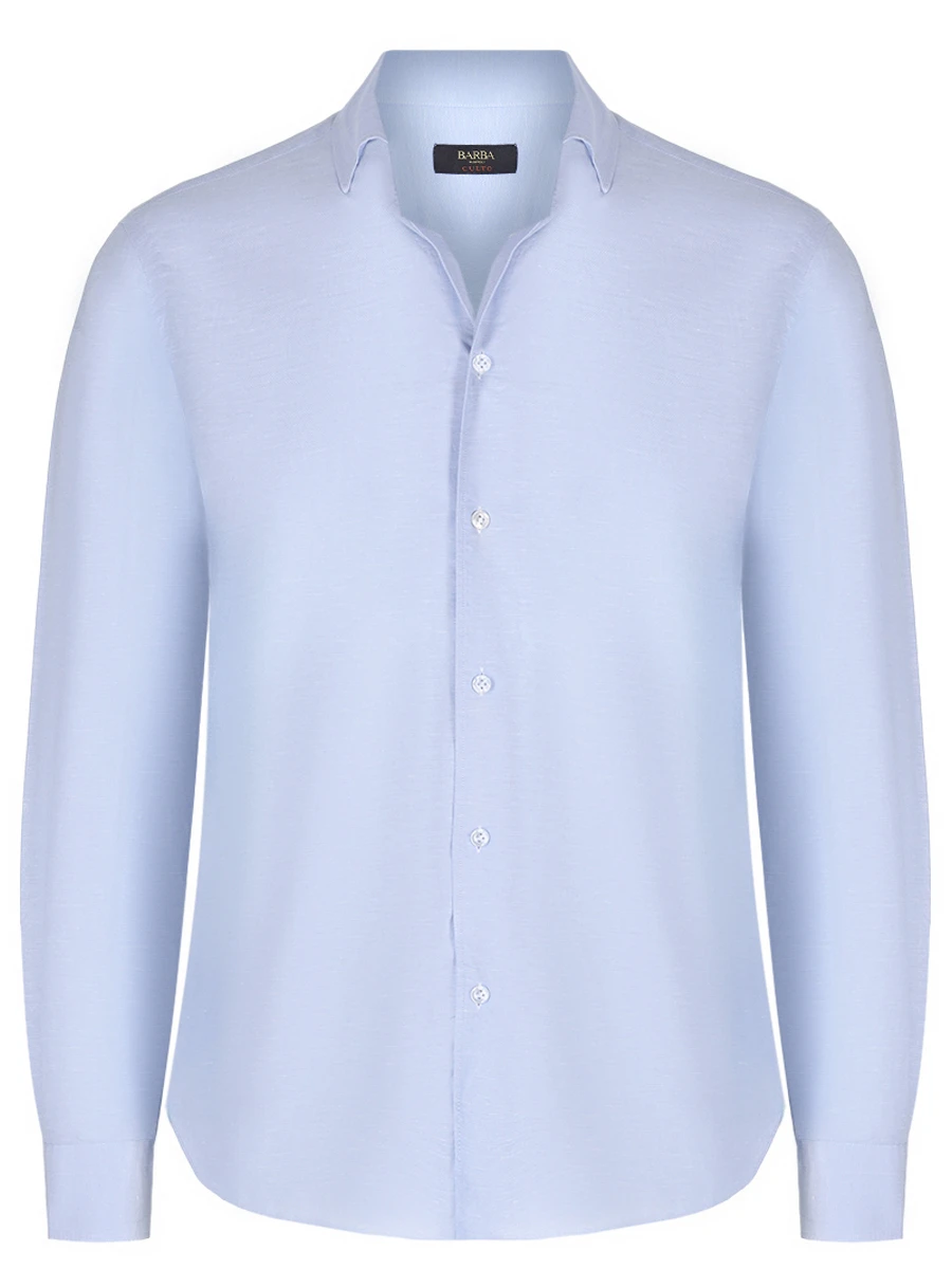 Рубашка Slim Fit из хлопка и льна