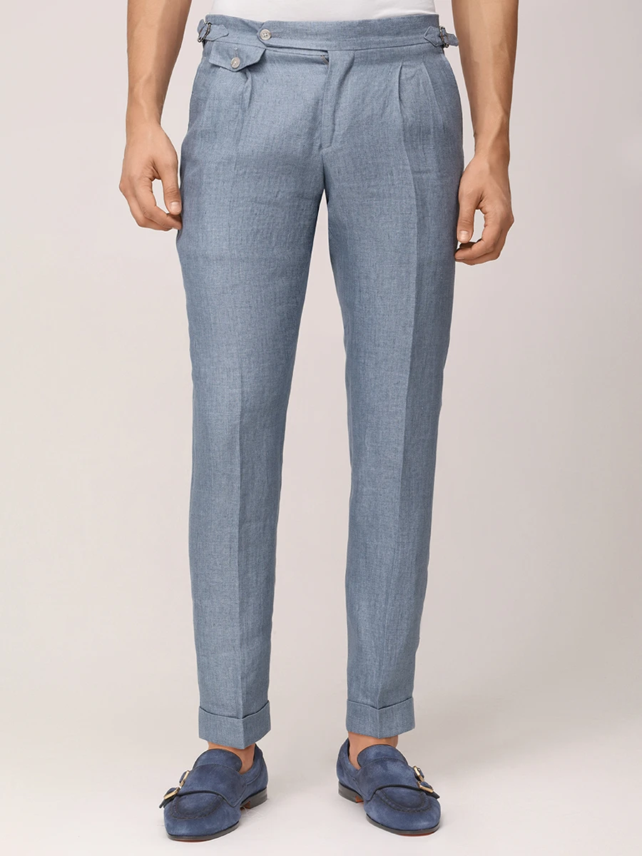 Брюки льняные