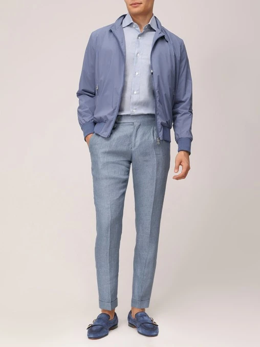 Рубашка из хлопка и льна BARBA