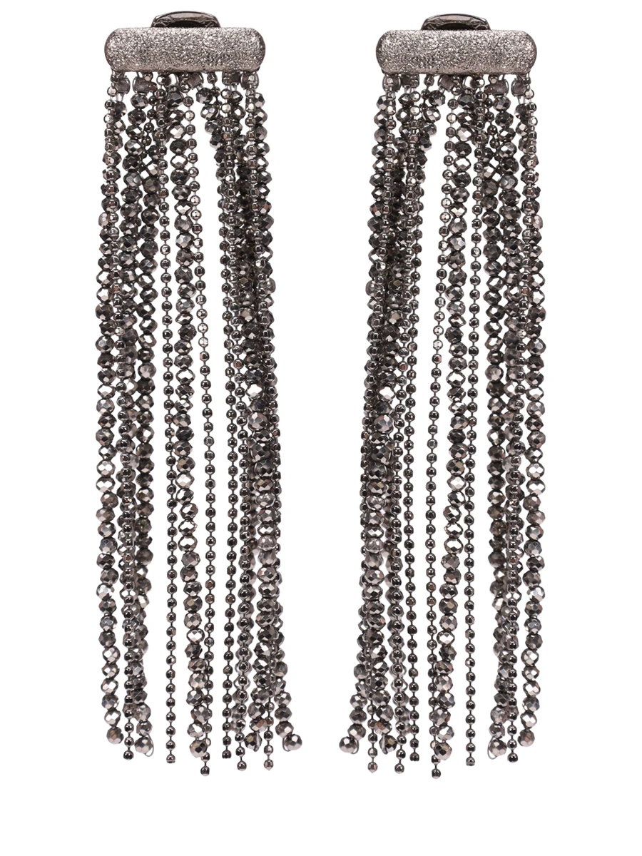 Серьги из стекла и серебра пробы 925